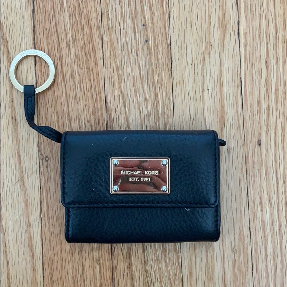 Michael Kors card wallet black leather